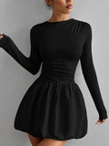 Solid Color Bubble Dress