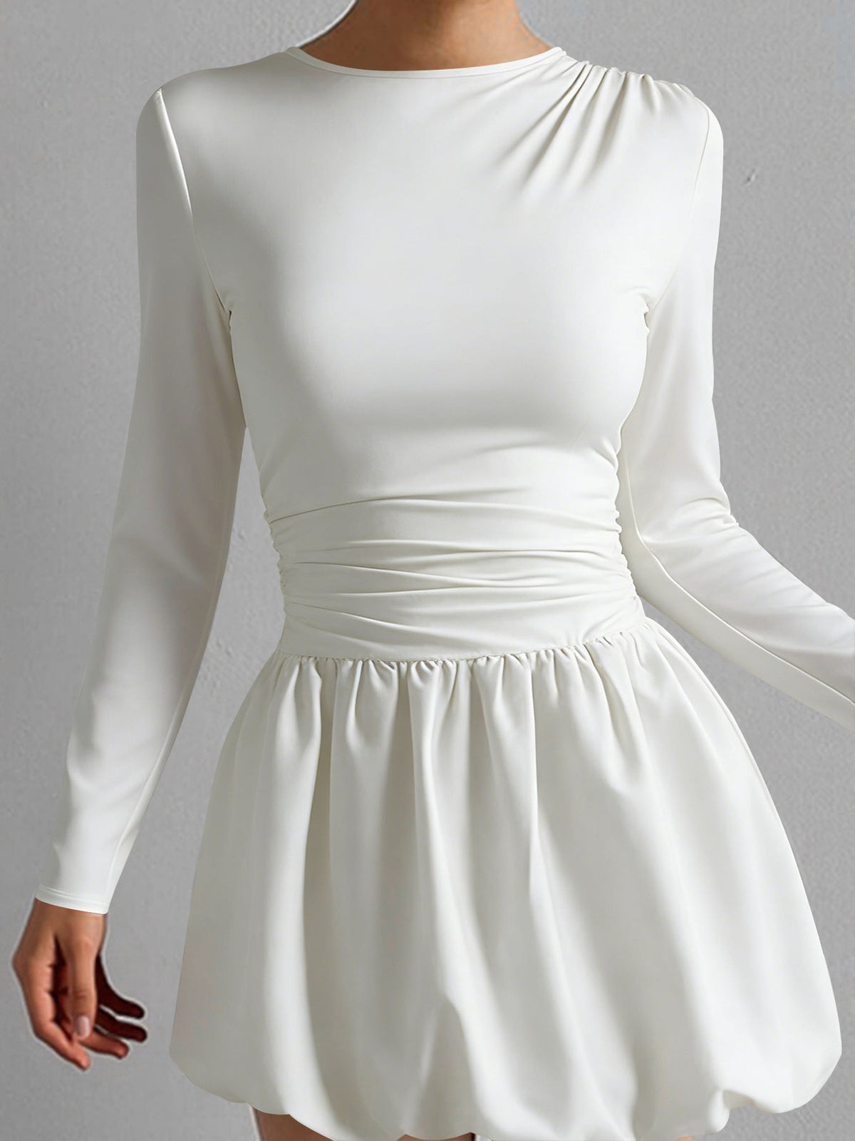 Solid Color Bubble Dress