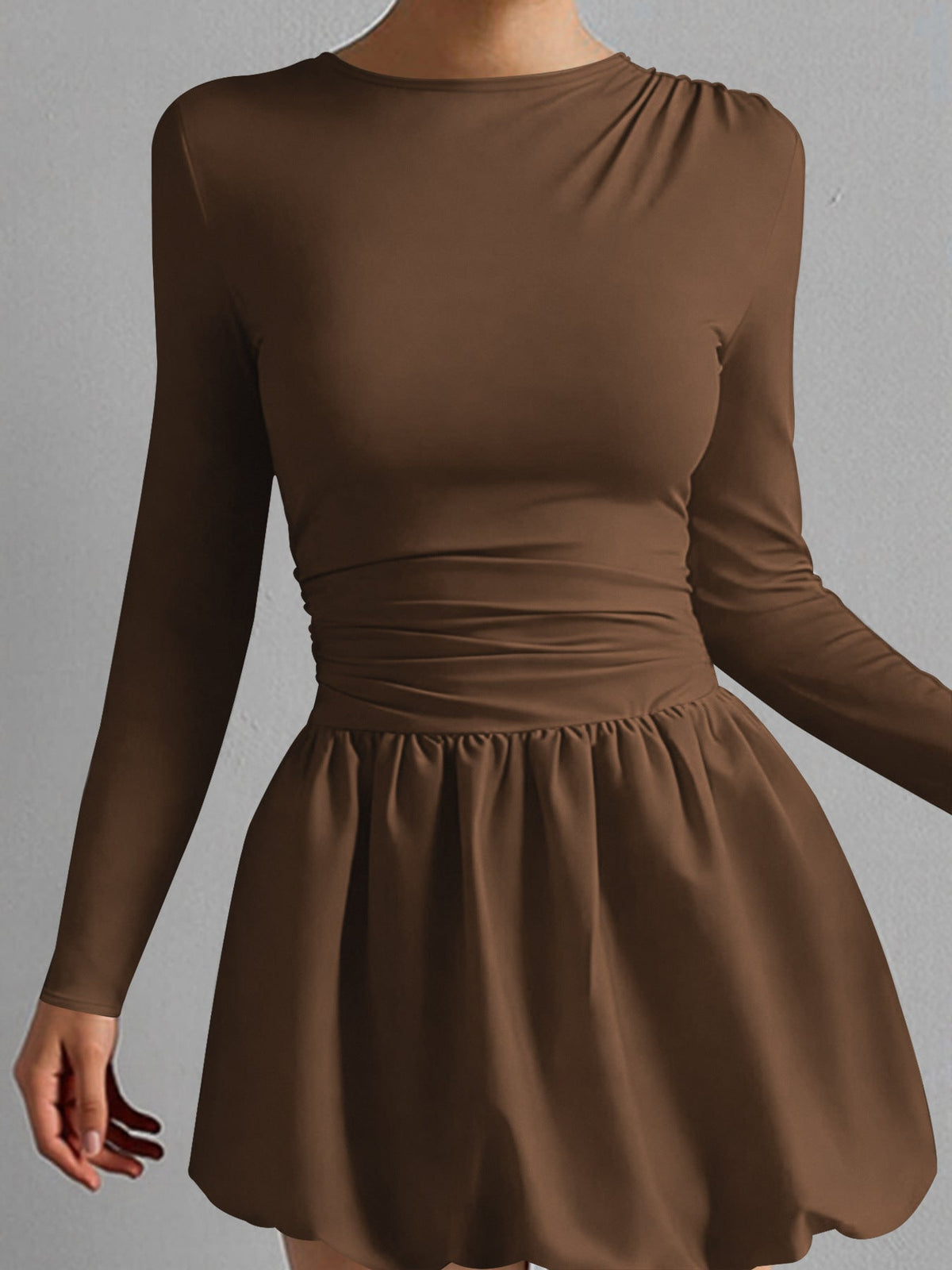 Solid Color Bubble Dress